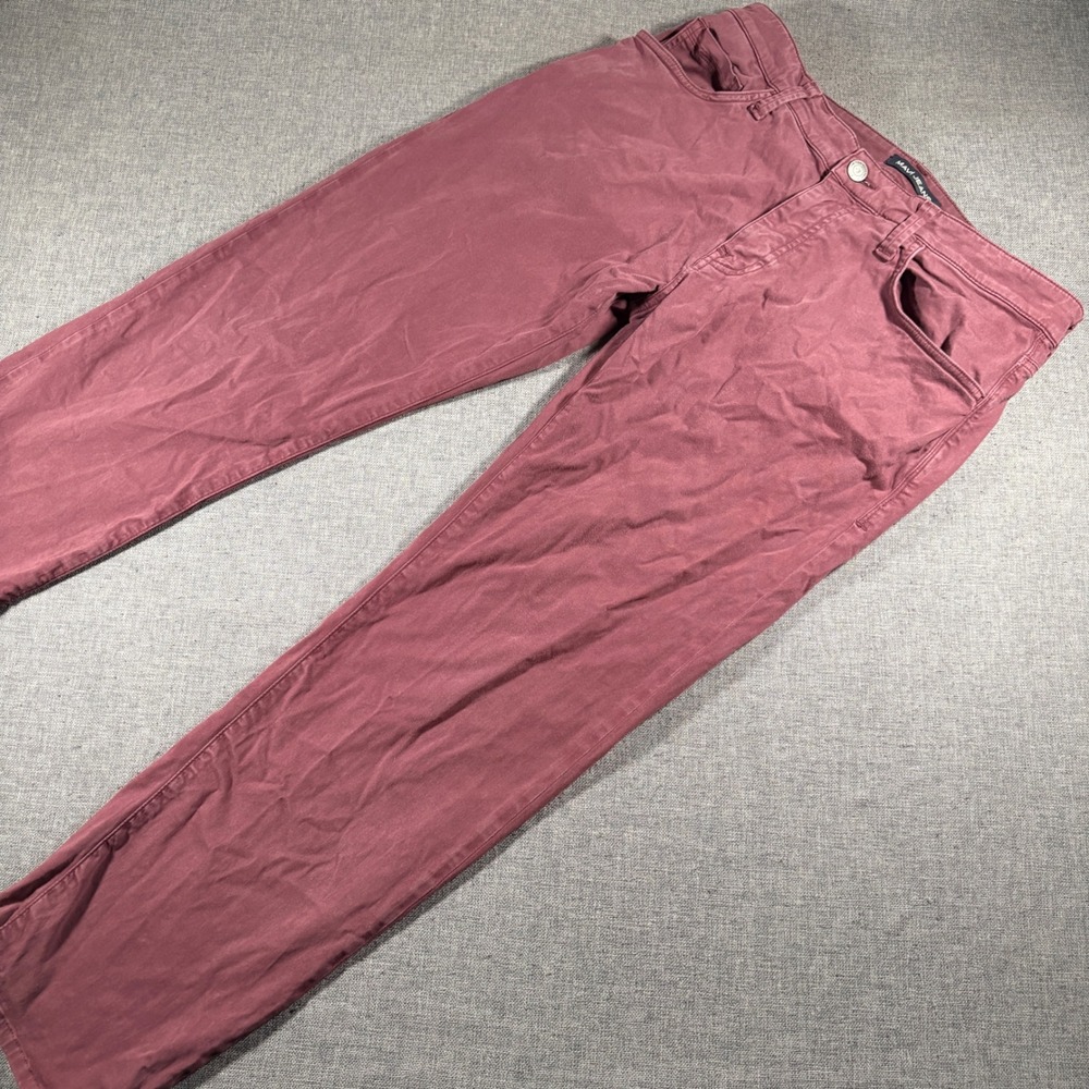 Mavi Zach Straight Leg Pants Mens 36/30 Burgundy Maroon Stretch Twill 453